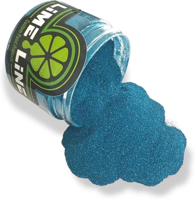 LiME LiNE Sprayable Metal Flake Paint Additive: Solvent Resistant Glitter for Automotive Custom Painting (Sky Blue) - Image 1